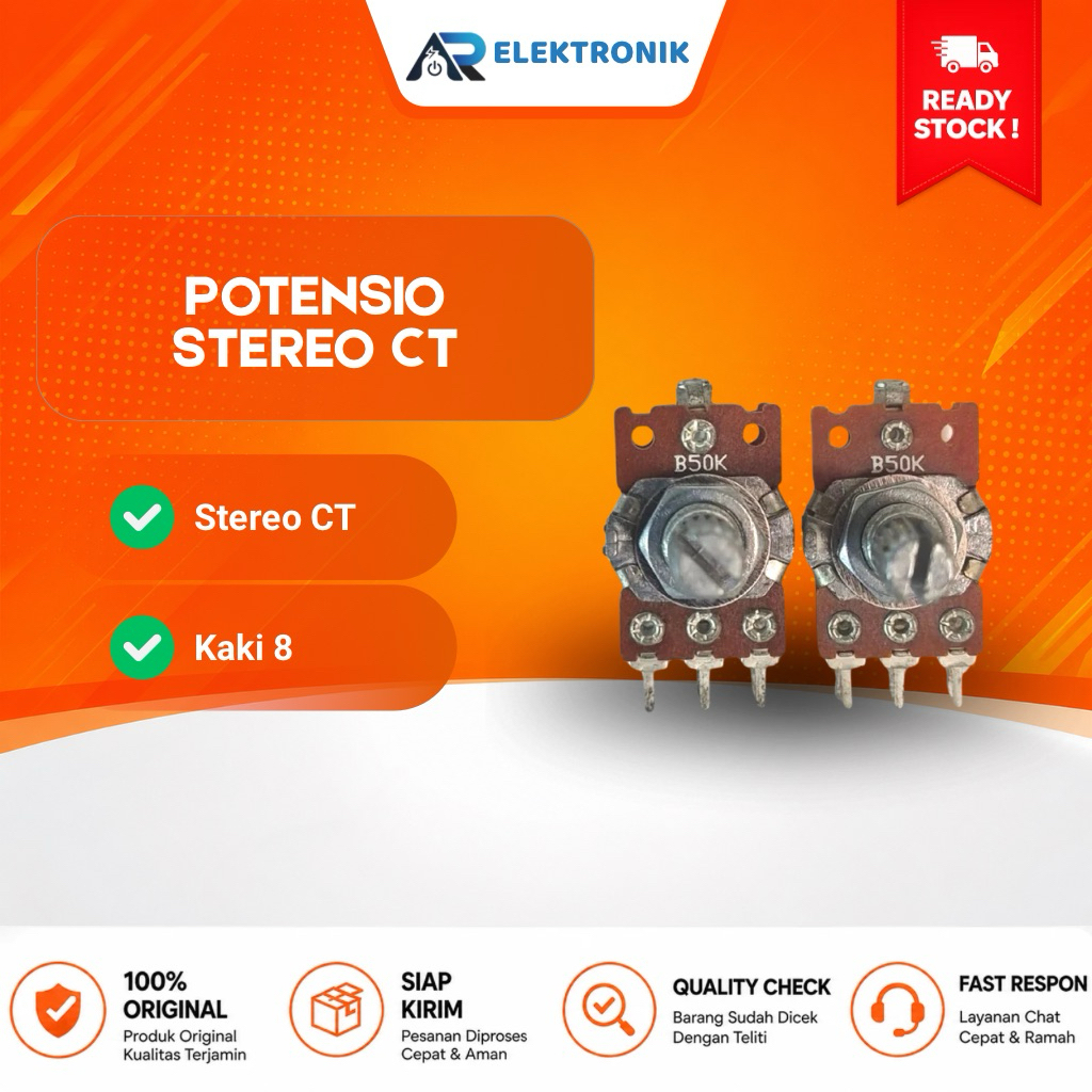 Potensio Stereo CT B50k Potensio Stereo CT B100K Potensio Stereo CT A-Plus (Harga Satuan)