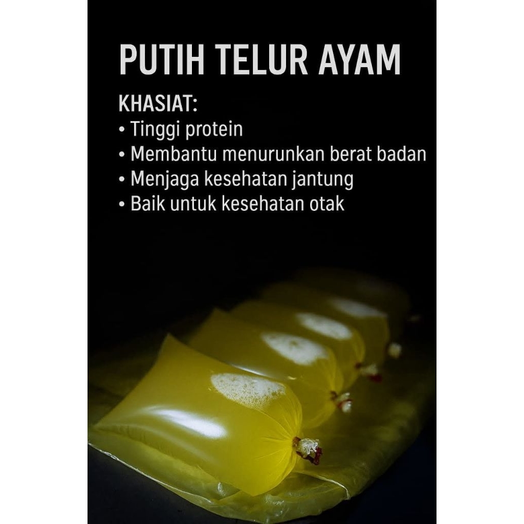PUTIH TELUR MENTAH FREEES