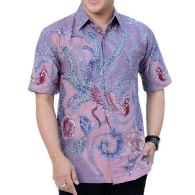 Kemeja Batik Pria Lapis Furing Lengan Pendek || Batik Pria Lengan Pendek Batik Tulis