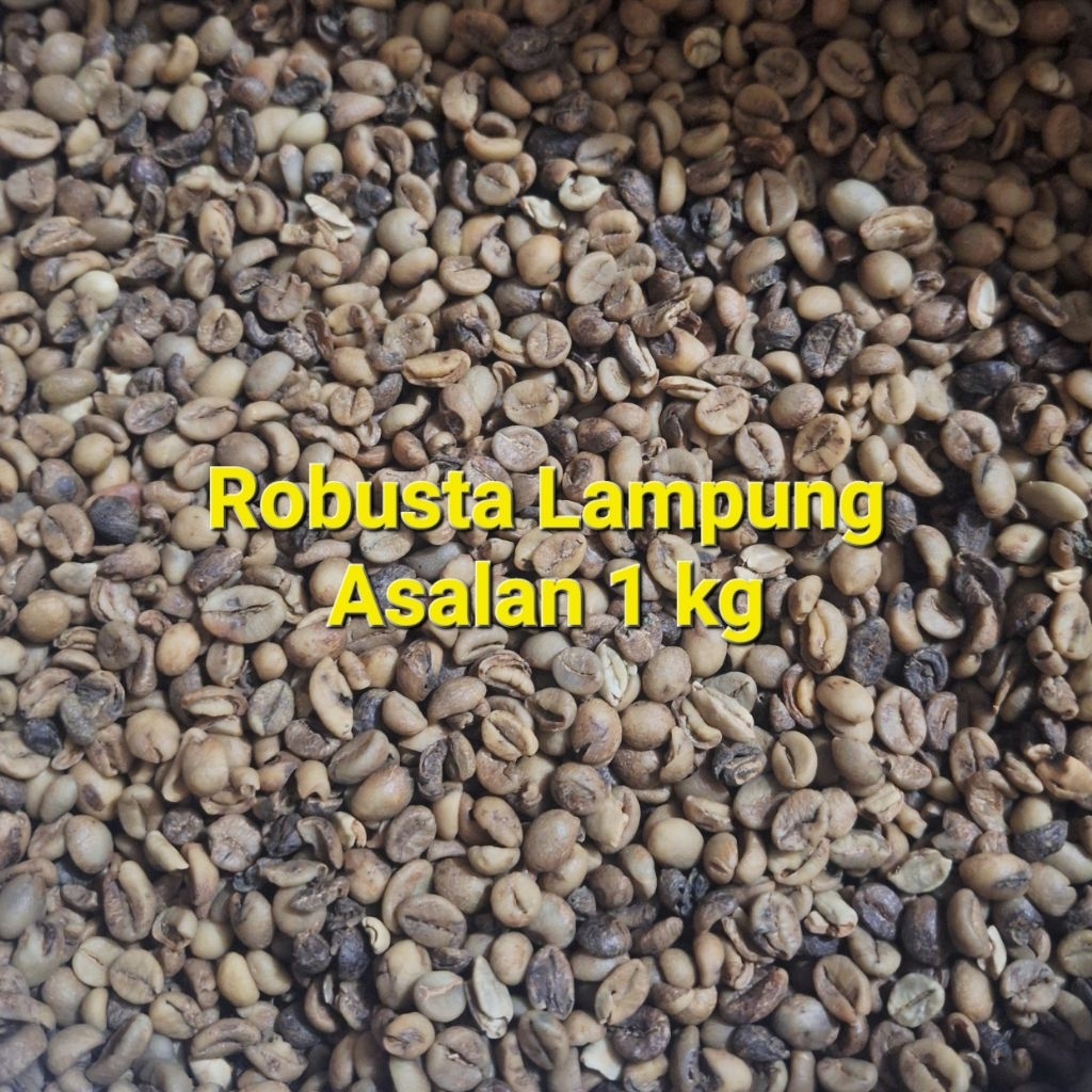 Greenbean Biji Kopi Robusta Lampung Grade (Asalan) 1kg Ekonomis Non Sortir