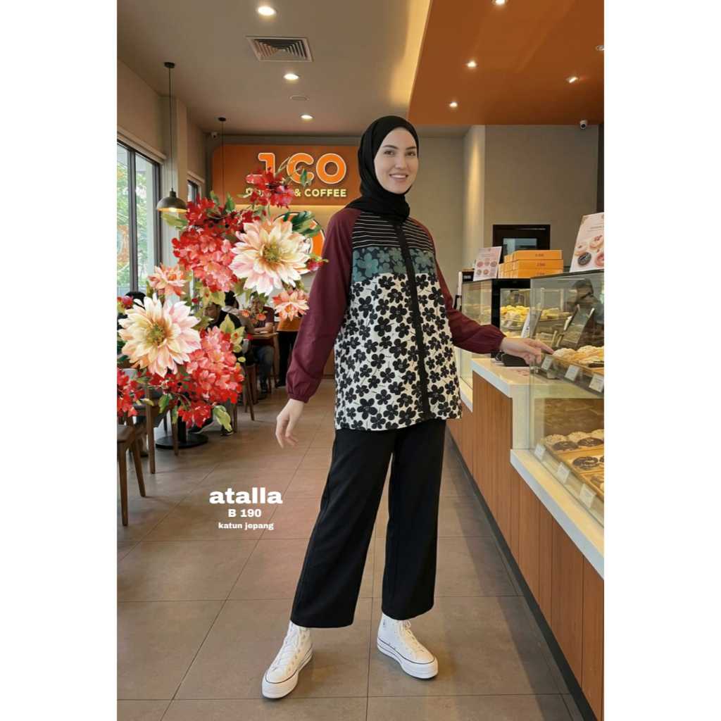 ATASAN BLOUSE TUNIK B19 BY ATALLA ELEGANT TRENDY BEST SELLER