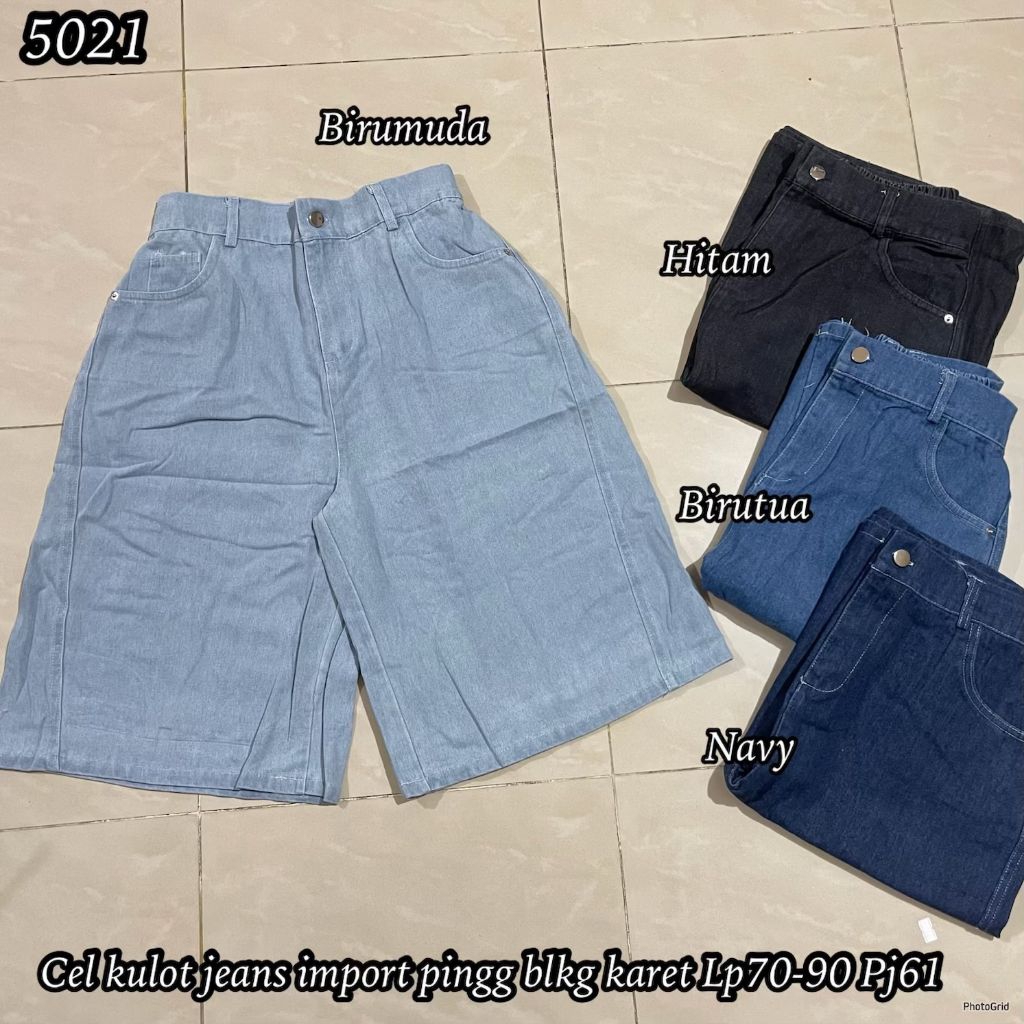 JL 5021 Celana pendek jeans kulot