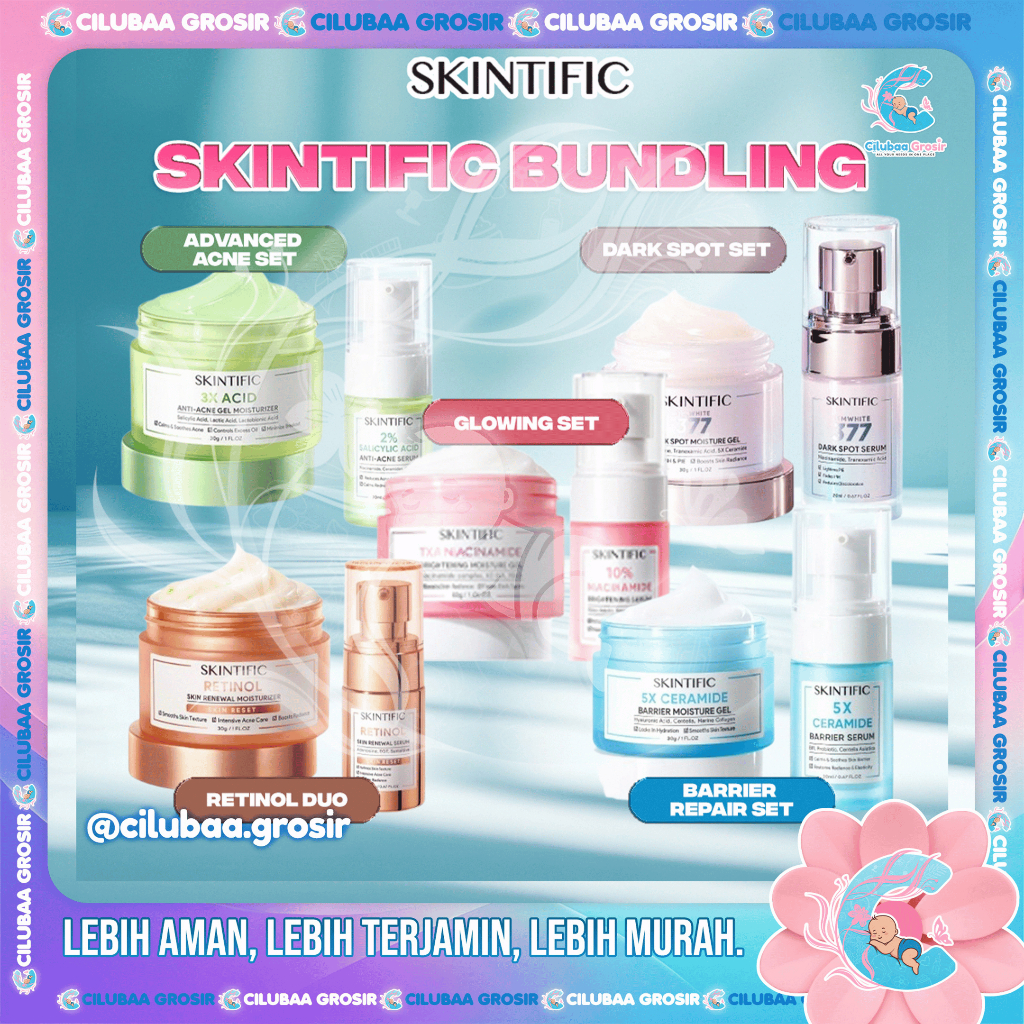 SKINTIFIC Bundling Series || Paket Skincare Skintific Set Moisturizer & Serum
