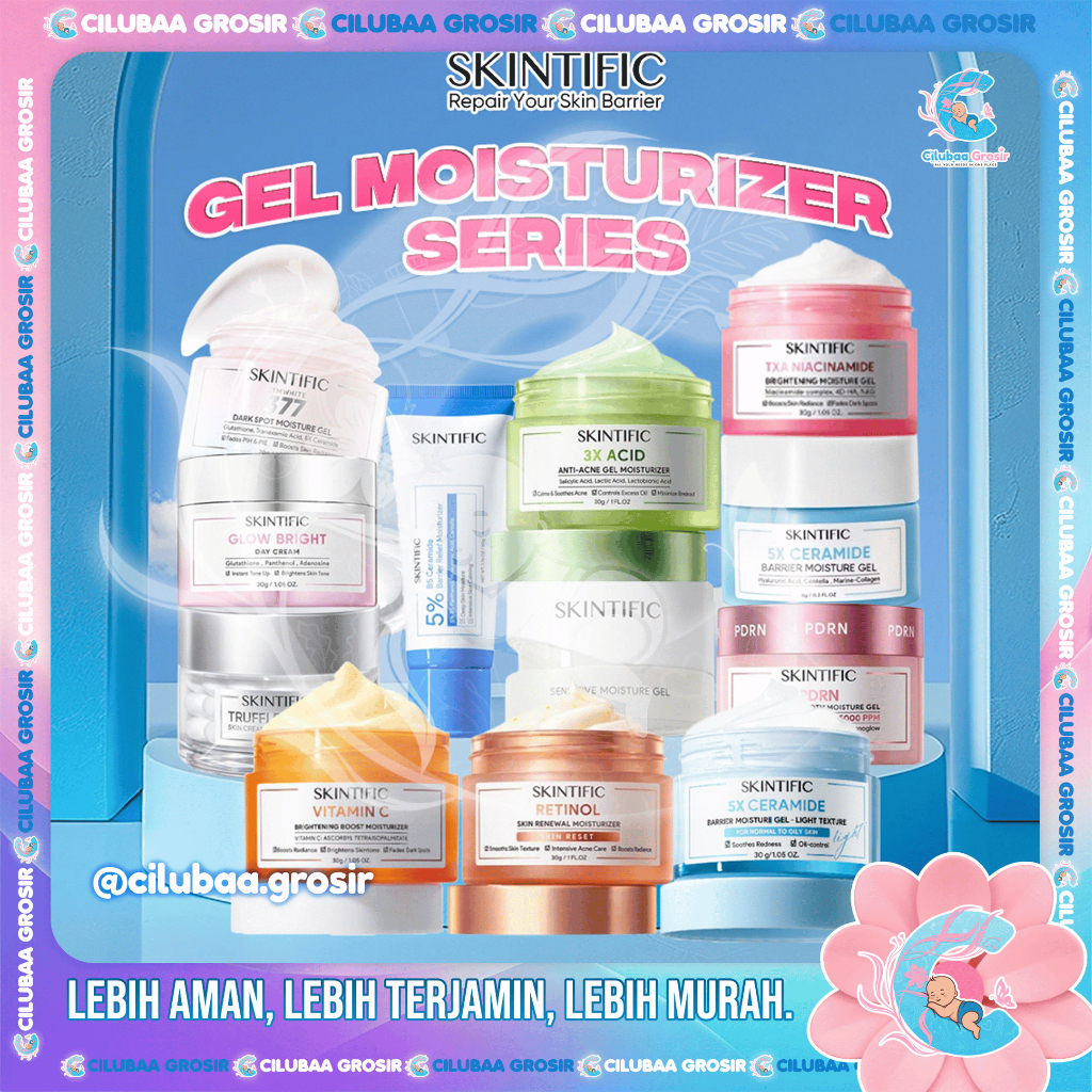 SKINTIFIC Gel Moisturizer Series || 5X Ceramide Barrier || MSH Niacinamide Brightening || 377 Dark S