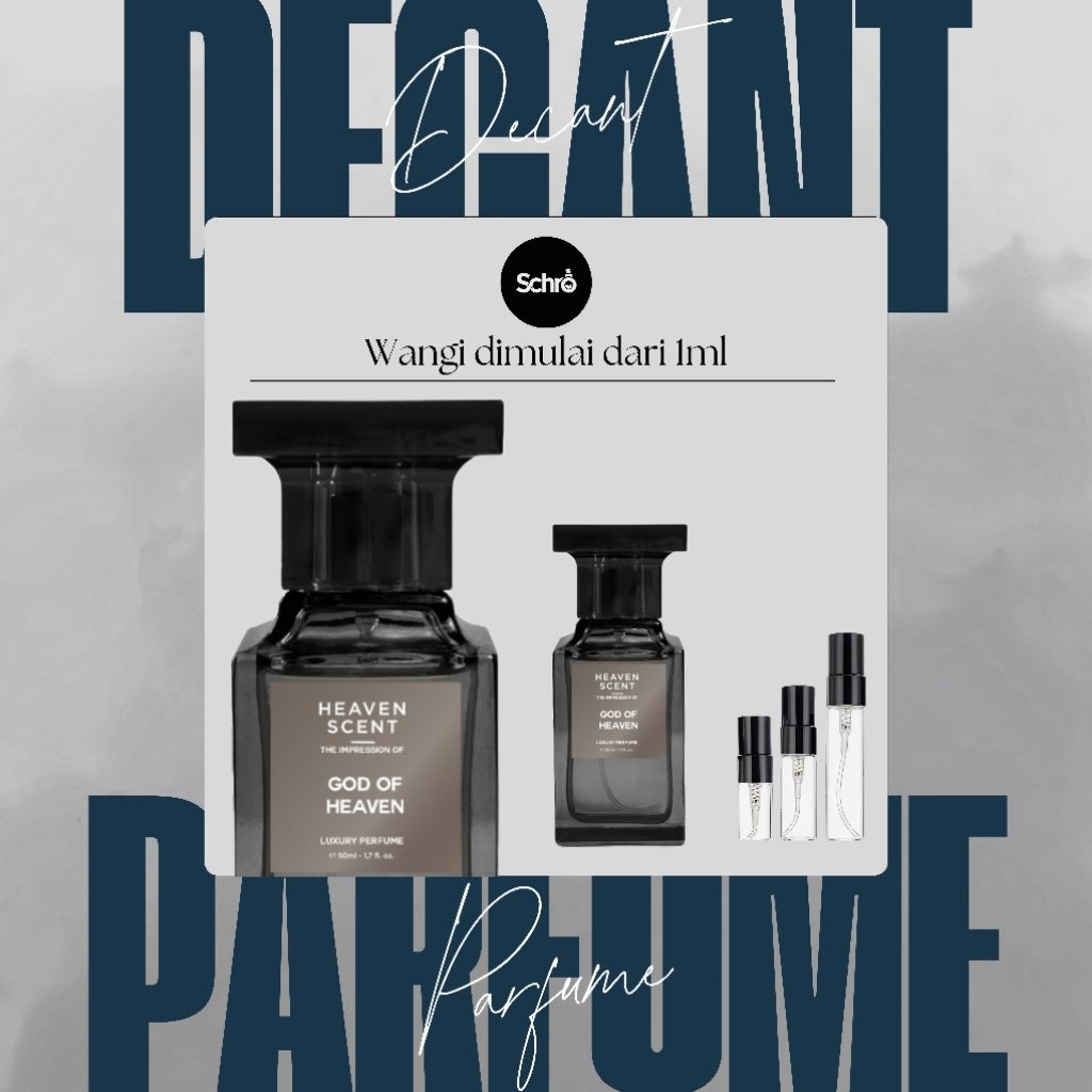 Decant Parfume Heaven Scent God Of Heaven / Santal 33 1ml 2ml Original 100% Heaven Scent