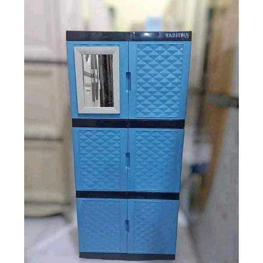 lemari 3 susun tabitha kaca / lemari 3 susun tabitha / lemari 3 susun / lemari 3 susun plastik / lem