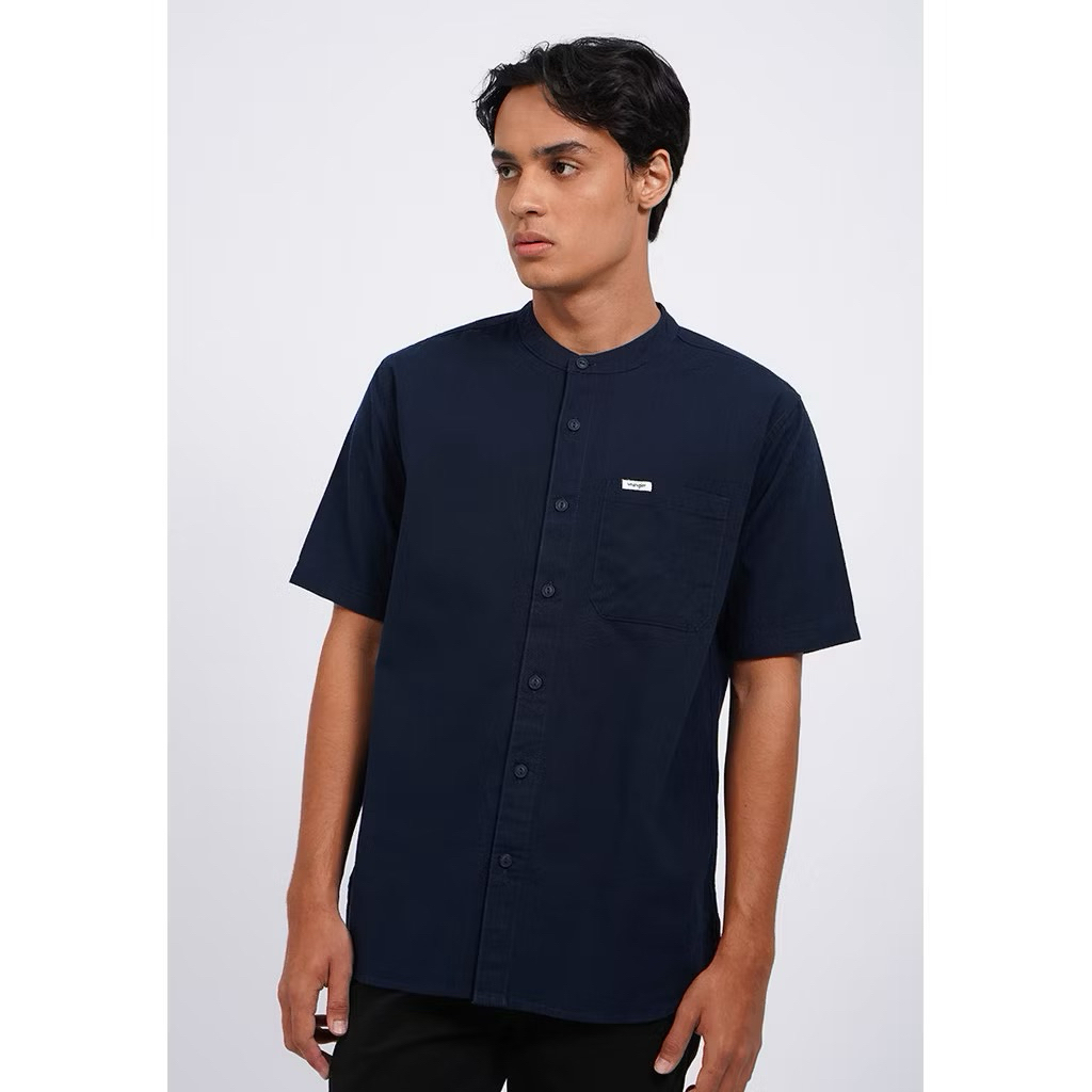 Kemeja Koko Wrangler Lengan Panjang Dan Lengan Pendek Original Baju Koko Polos Kerah Shanghai origin