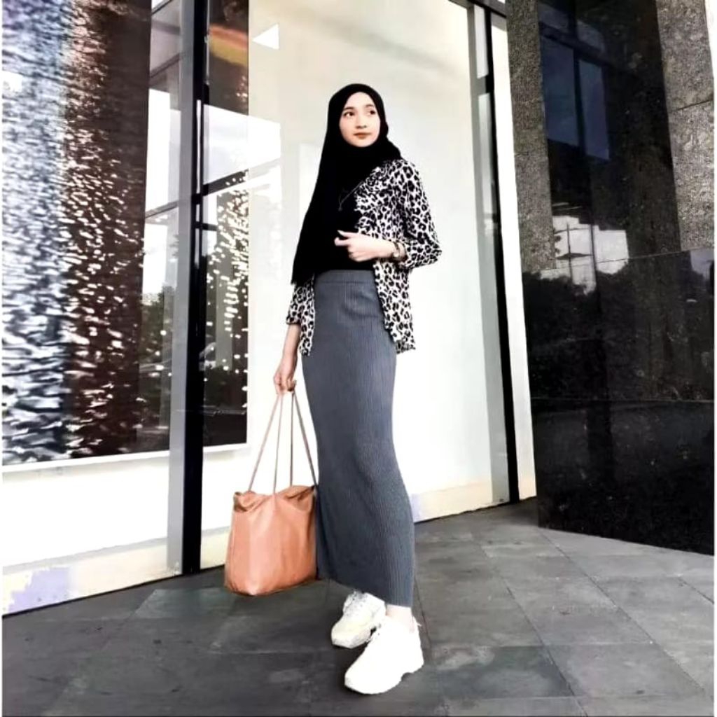 ROK SPAN HORNET RAJUT/SPAN PANJANG RAJUT WANITA