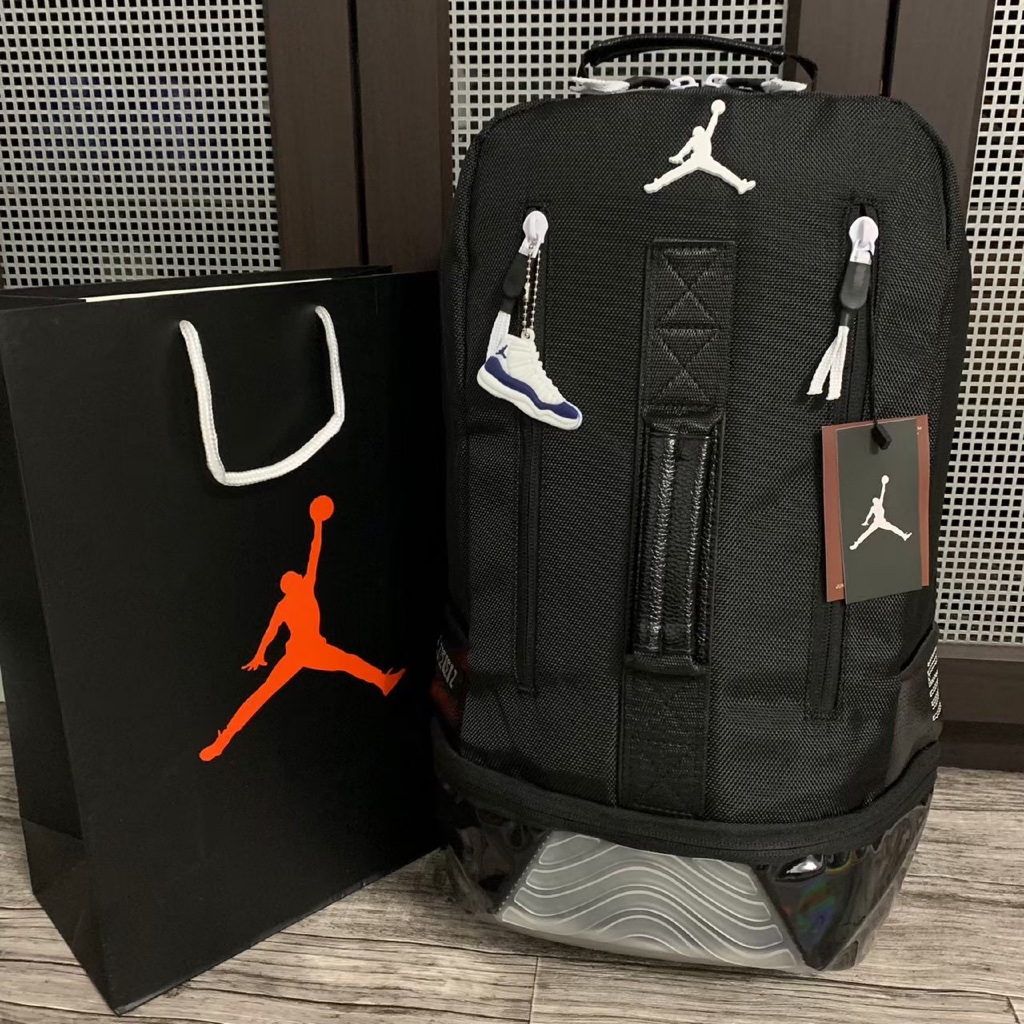 TAS RANSEL JORDAN RETRO 11 ZIPPER BACKPACK ORIGINAL BLACK BACKPACK / RANSEL PRIA WANITA BEST SELLER 