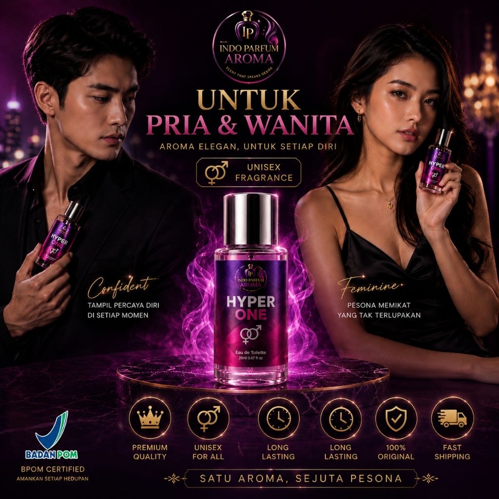 Hyper One Parfum Aphrodisiac Original 20ml | Aroma Mewah Tahan Lama Bikin Pasangan Makin Lengket & H