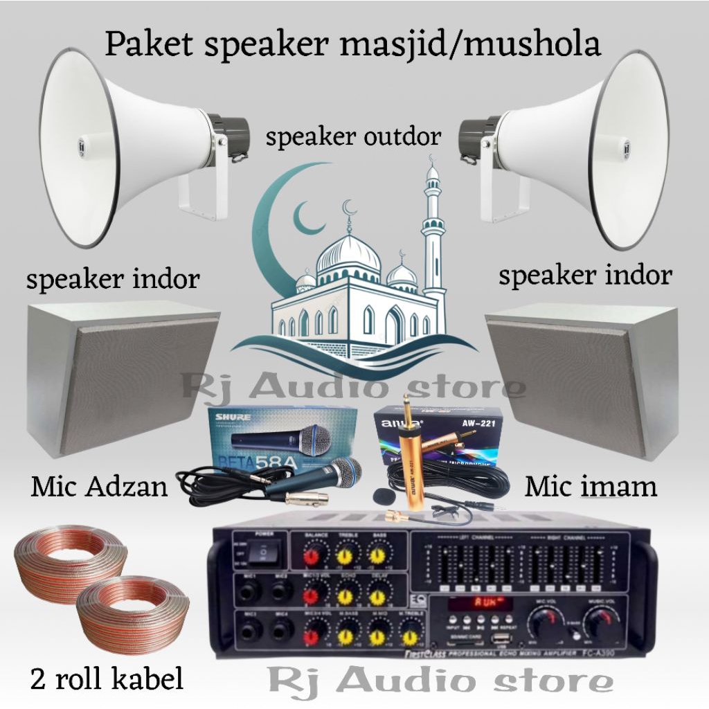 Paket sound system masjid / mushola.