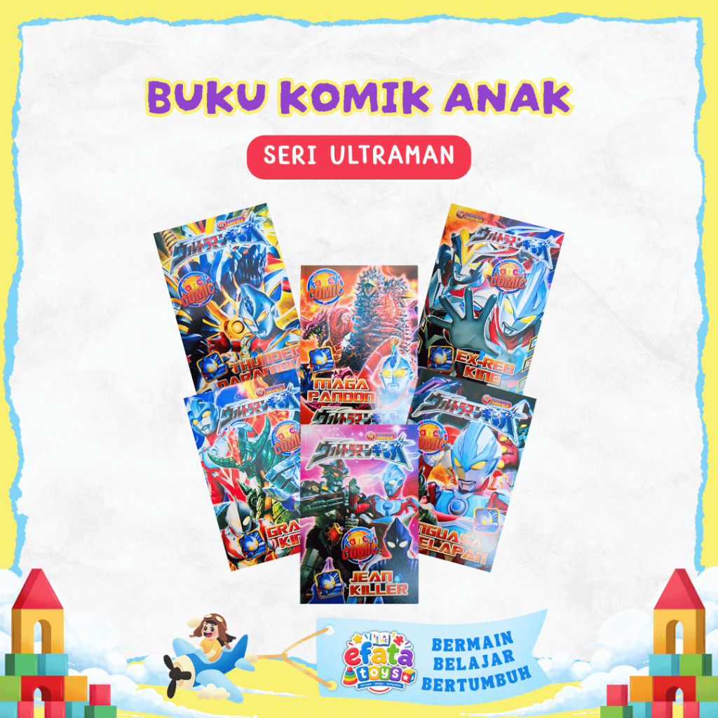 Paket Komik Anak Motif Cerita Ultraman isi 4 & 6 Buku