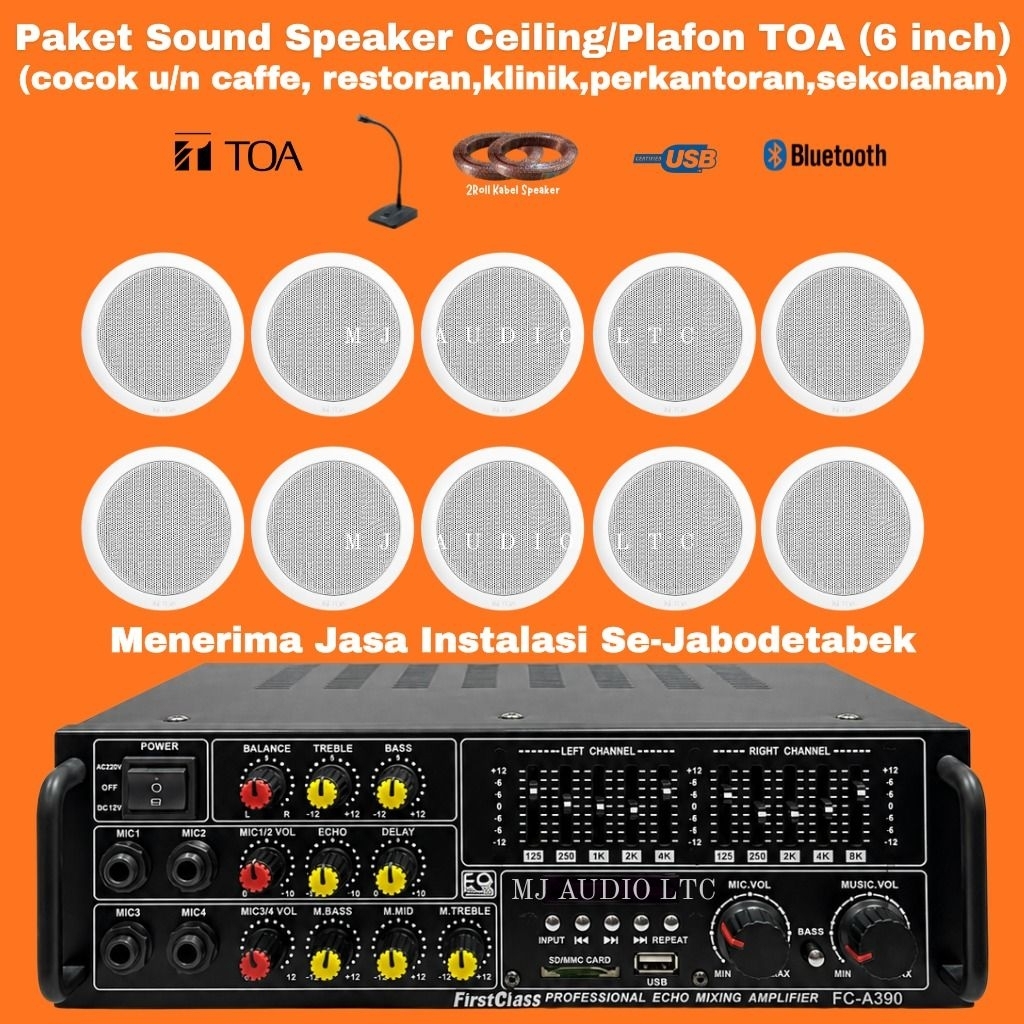Paket Speaker Indoor Ceiling TOA ( 10 Speaker )