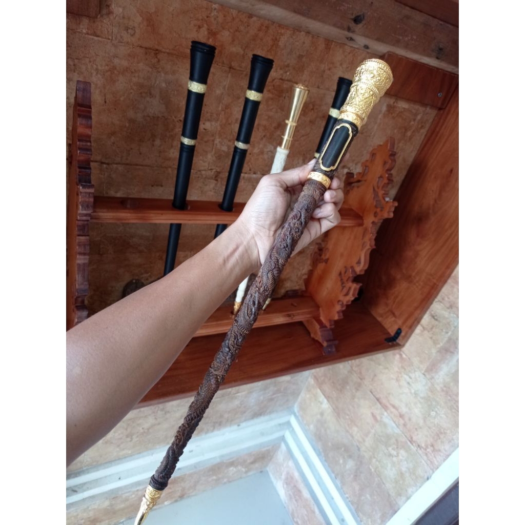 tongkat komando ukir naga