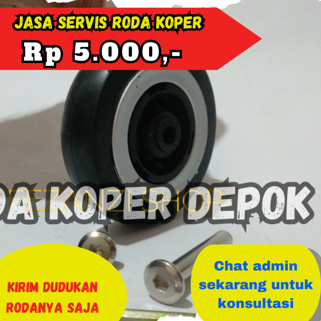 roda koper replacement diameter 6.5cm lebar 1.5cm