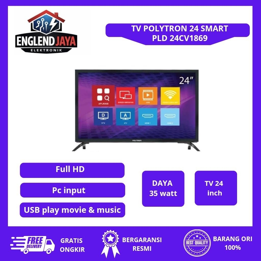 TV POLYTRON 24 INCH SMART - 24CV1869