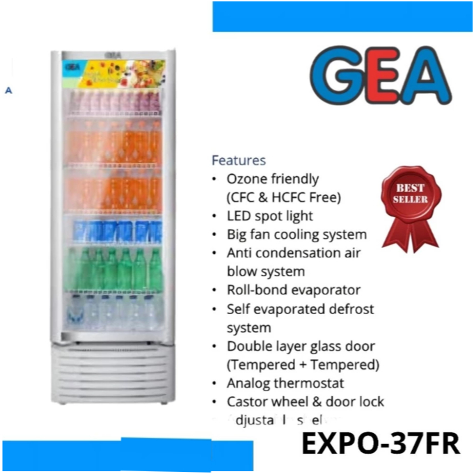 GEA SHOWCASE LEMARI PENDINGIN PINTU KACA EXPO 37FR