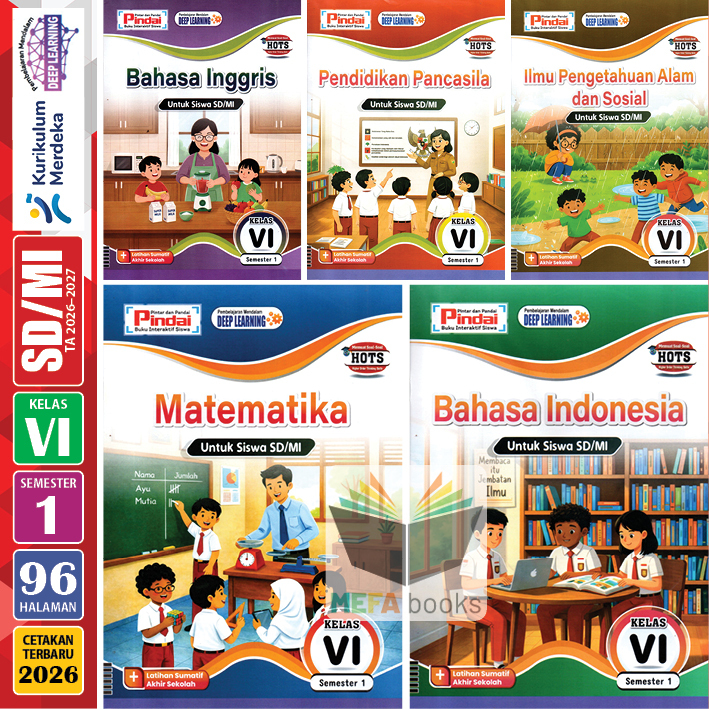 LKS Pindai SD MI Kelas 6 Semester 1 & 2 Kurikulum Merdeka CV Arya Duta