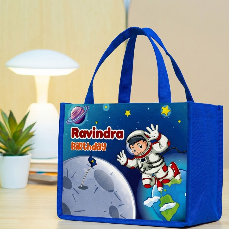 Souvenir Tas Custom Astronot Tas Ulang Tahun Anak Karakter Tas Ultah Tambah Nama