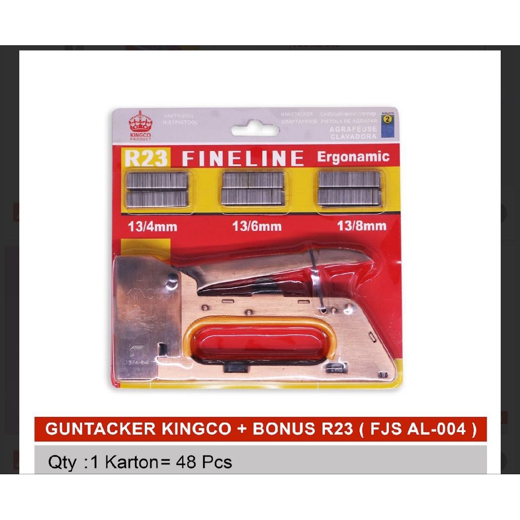 Kingco Guntacker Stapler Tembak Besi Heavy Duty 3-in-1 / Staples Tembak Jok & Kayu