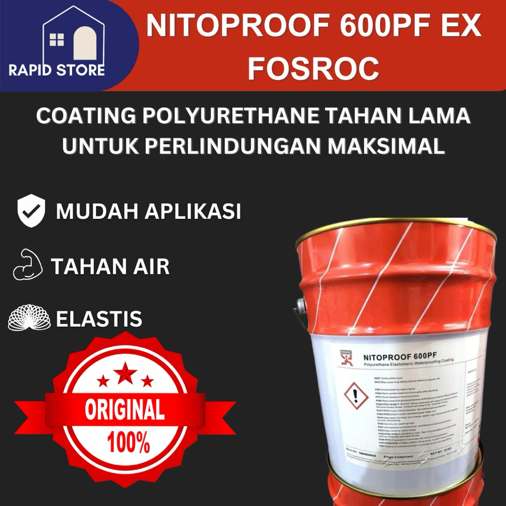 Fosroc Nitoproof 600pf Waterproofing Polyurethane Pitch-Free Untuk Perlindungan Struktur Bawah Tanah