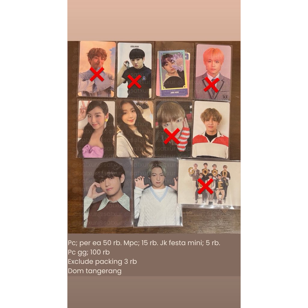 pc photocard bts jungkook taehyung soodam who dis secret number official album