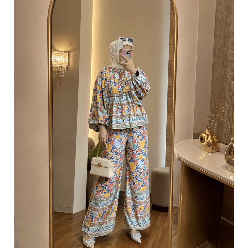 Setelan Motif Wanita - Setelan Rayon Premium - Sahara Set