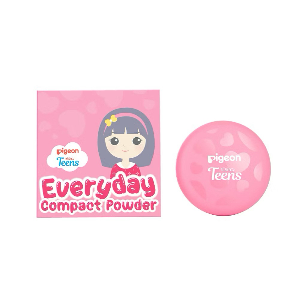 Bedak Pigeon Teens Compact Powder ( Pink / Biru ) Bpom
