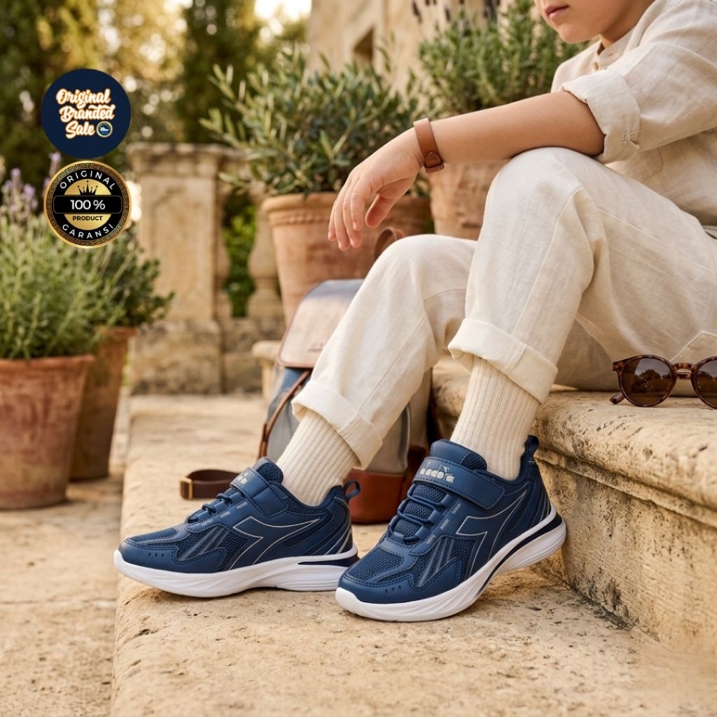 ORIGINAL GARANSI SEPATU ANAK DIADORA PADRONE JUNIOR NAVY SIZE 35