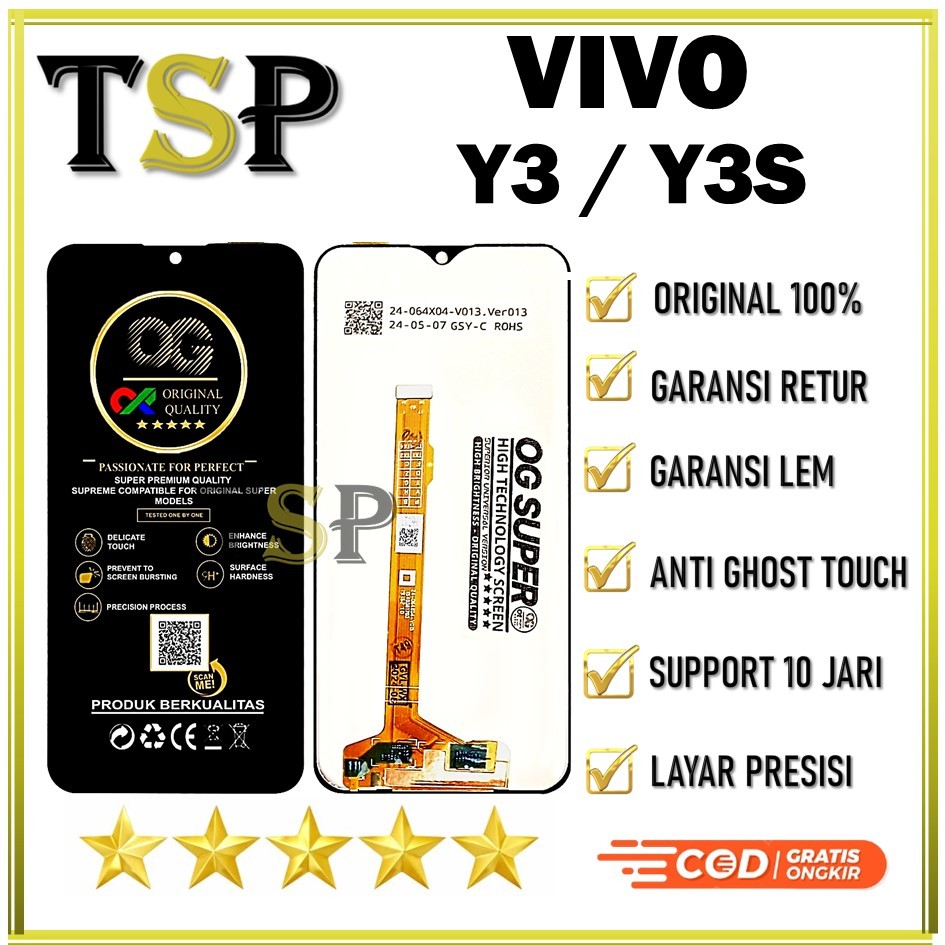 LCD TOUCHSCREEN VIVO Y3 / Y3S FULLSET ORIGINAL