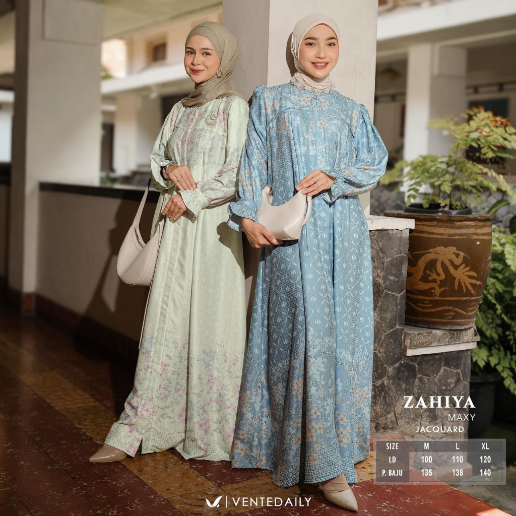 (,NEW) GAMIS DRESS ZAHIYA BY VENTE // WANITA FASHION MUSLIM // KALANI DRESS BY NADHIFA