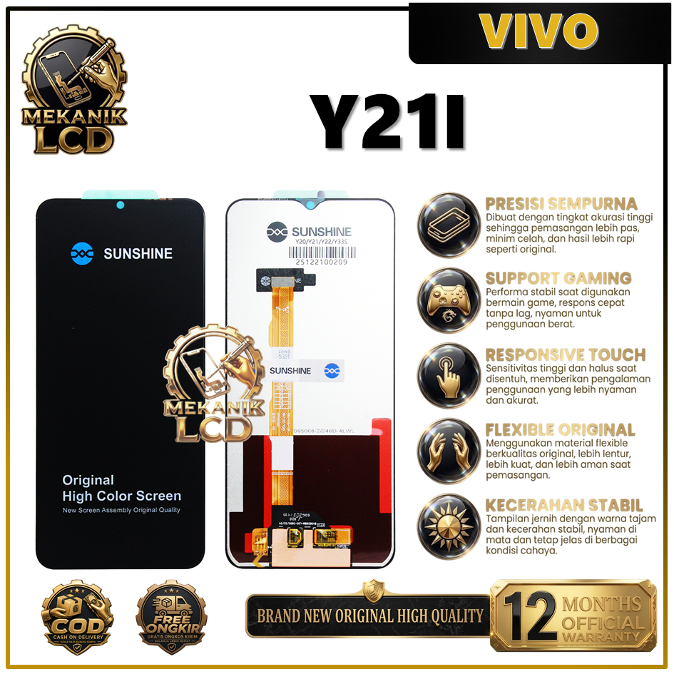LCD TOUCHSCREEN VIVO Y21I COMPLETE ORIGINAL 100%