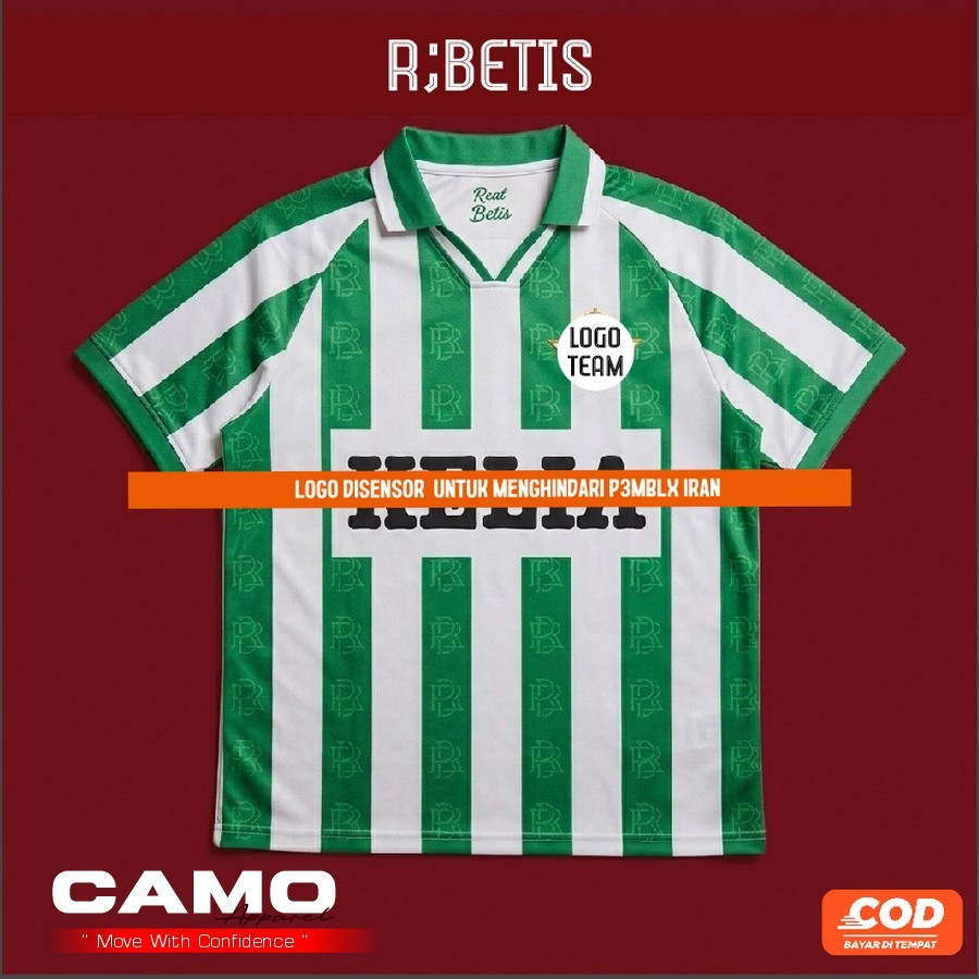 CAMO APPAREL  JERSEY BOLA / FUTSAL terbaru real betis jersy sepakbola volly class meeting / baju ola
