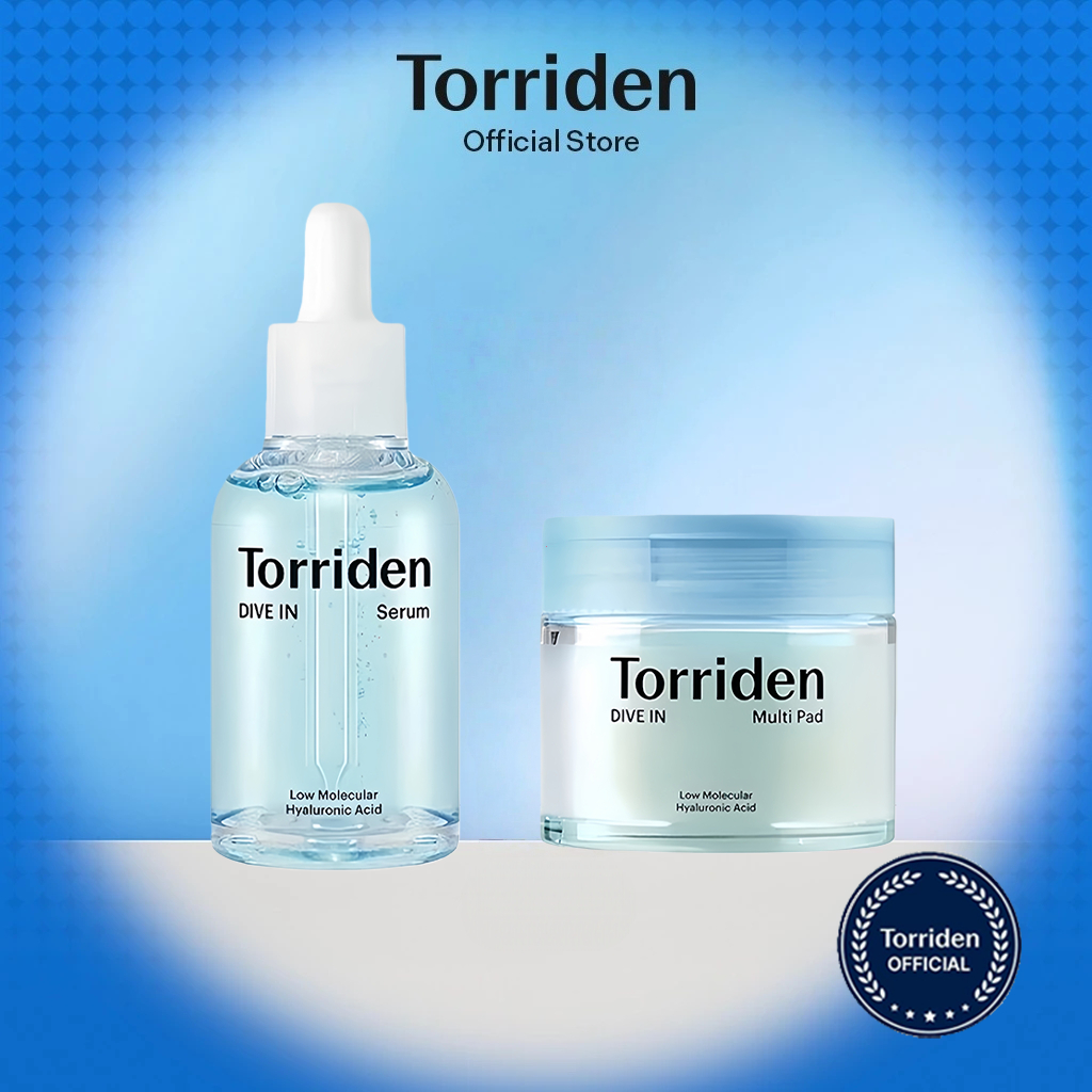 Torriden Dive In Low Molecular Hyaluronic Acid Serum for Moisture Glow +Torriden DIVE IN Multi Pad S