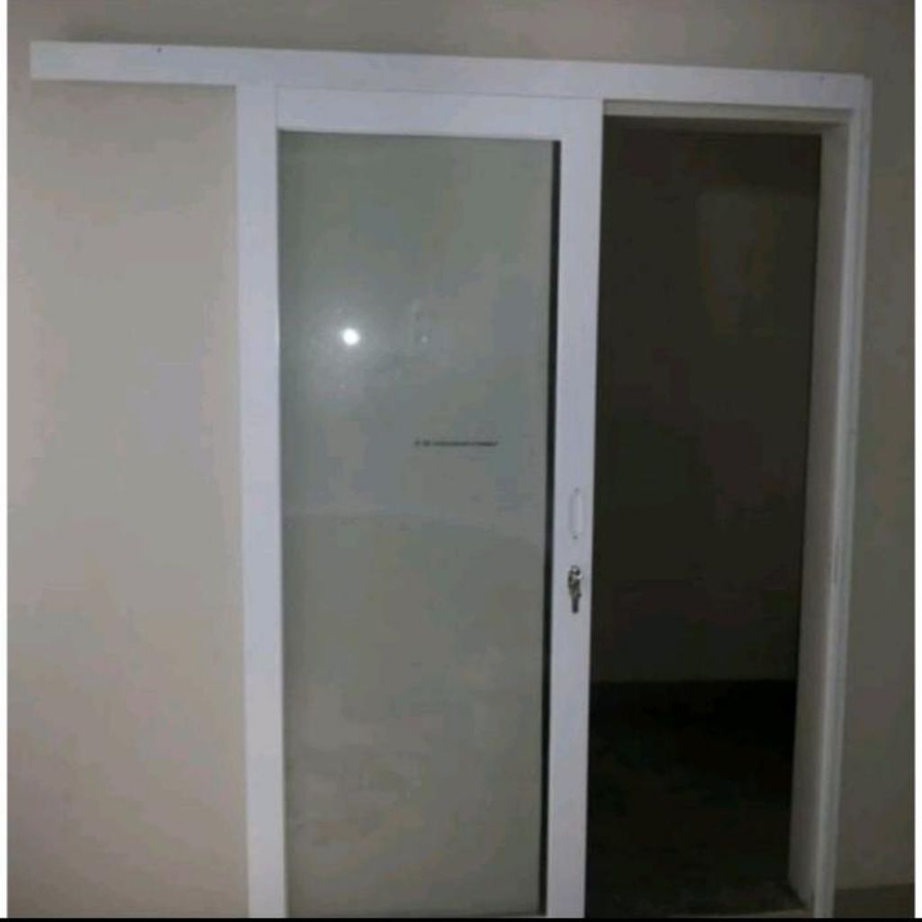 Pintu sliding satu daun aluminium 200x80