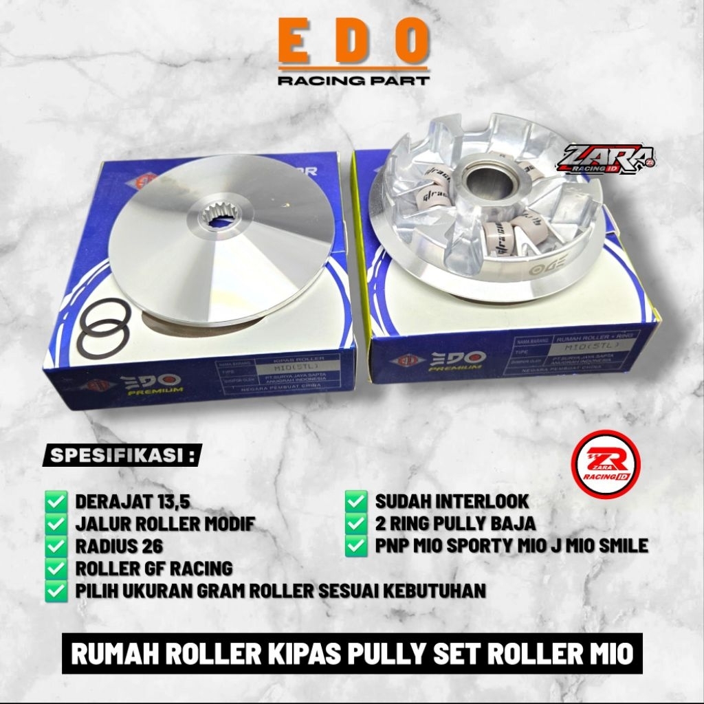 RUMAH ROLLER RACING SET MIO SPORTY MIO J MIO SMILE EDO SET ROLLER GF RACING