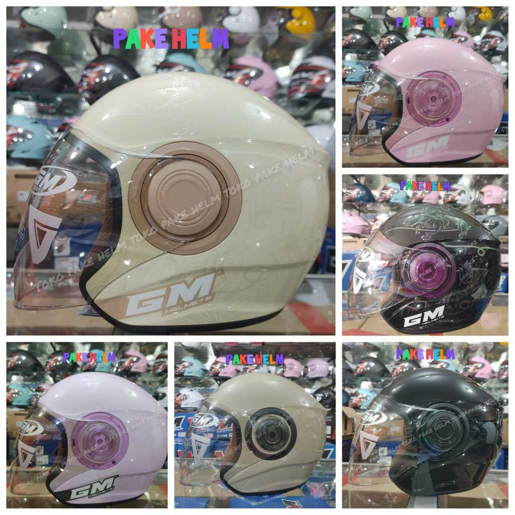 HELM HIJAB GM POP ANTI PUSING CEPOL WANITA ORIGINAL