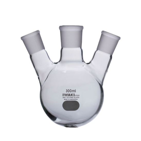 IWAKI Boiling Flask 3 Neck 500 ml Labu Didih Leher 3 Borosilicate (4965FK500-29)