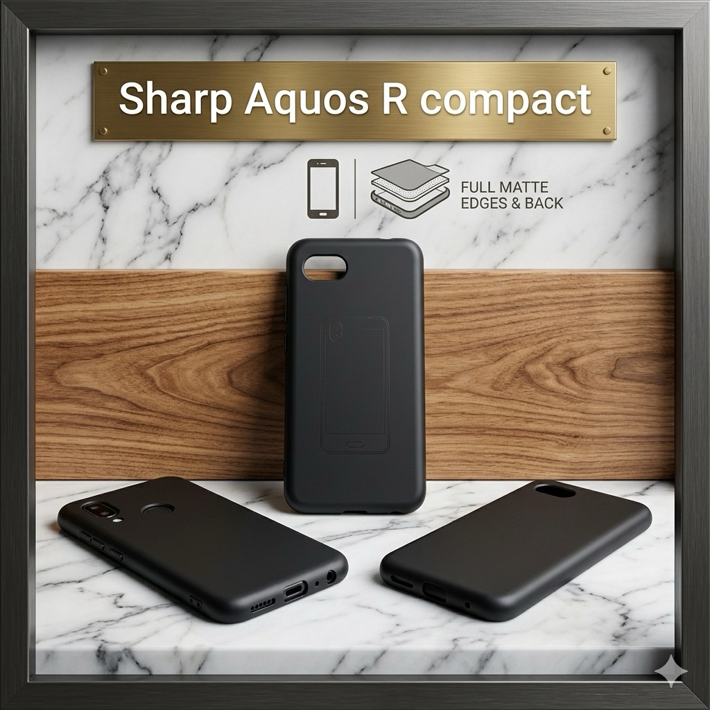 Soft Case Sharp Aquos R Compact Black mate