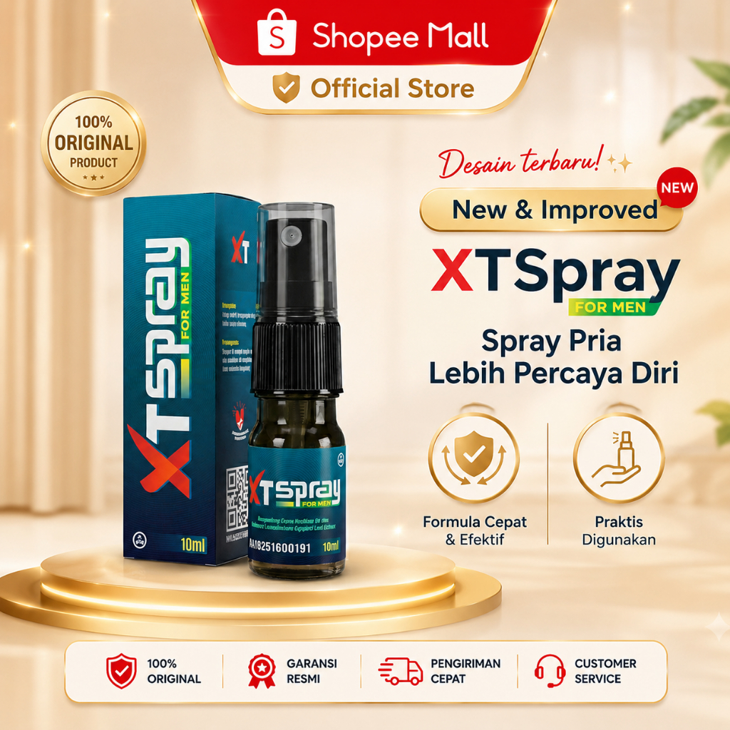 XT Spray Obat Kuat Pria Tahan lama pria Original Herbal Oles BPOM
