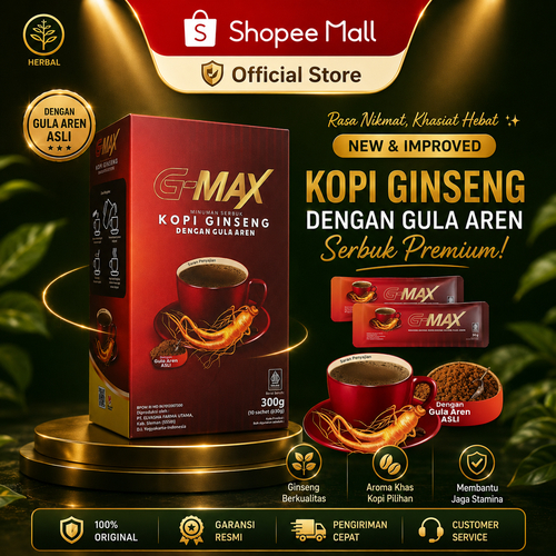 G-MAX Kopi Gingseng Stamina Pria BPOM