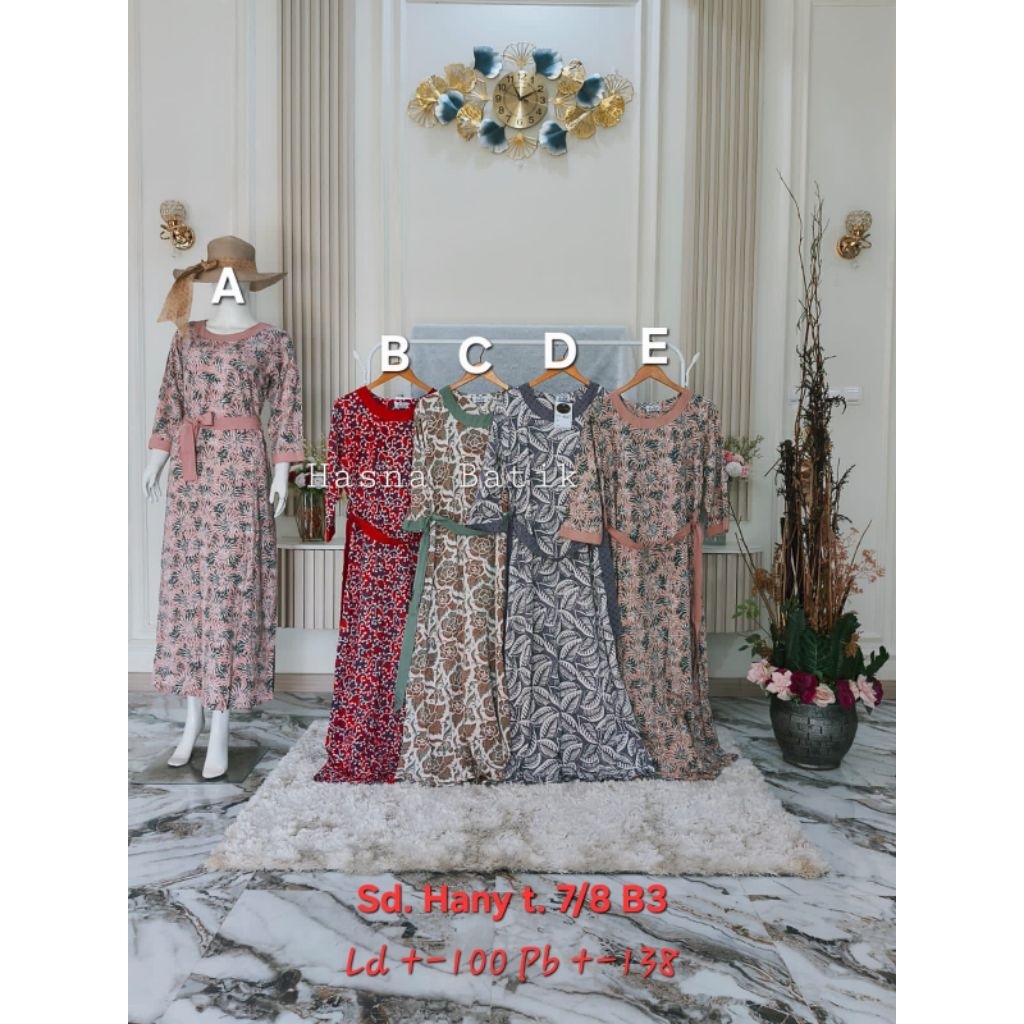 Daster Luza (Sd. Hany t.7/8 B3) Batik Pekalongan