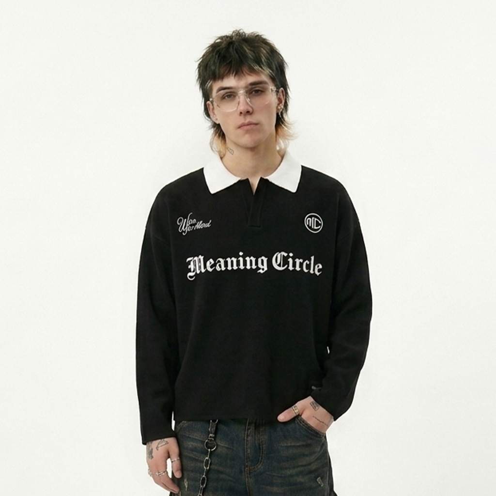 Meaning Circle - Knitwear Boxy Noir - Knitwear Unisex
