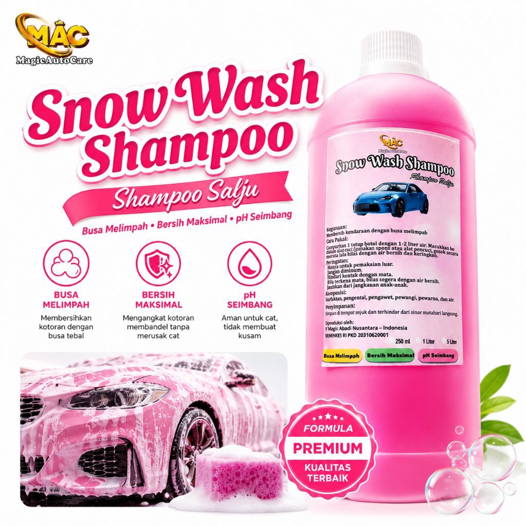 Shampoo Snow Wash Mobil Motor Magic Snow Wash ,Sampo mobil shampo salju