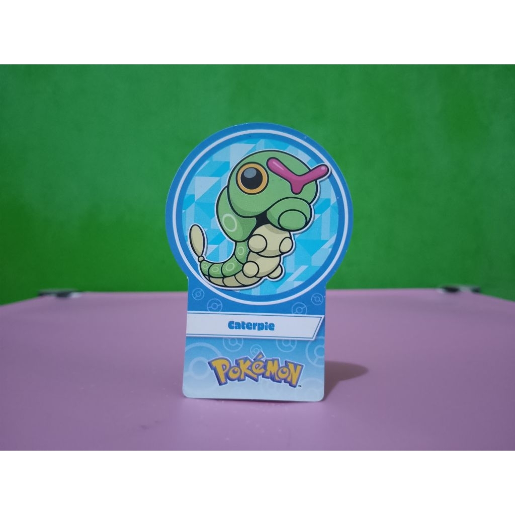 Kartu Pembatas Buku CHOKI-CHOKI x POKEMON - CATERPIE - Nintendo Murah Retro Vintage Rare Koleksi Mai