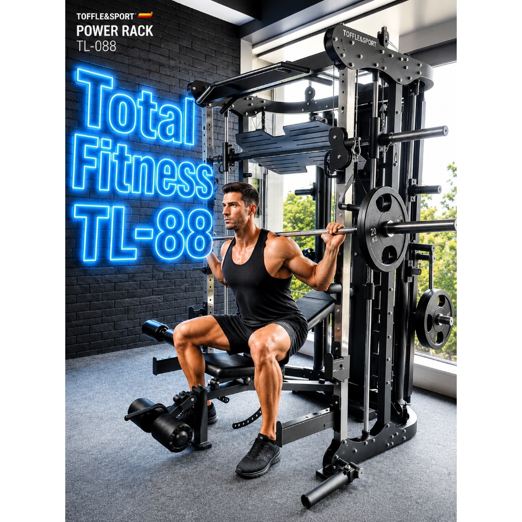 Total Fitness Power Rack TL-088 | Multy Power Rack | Alat Olahraga | Fitness Gym