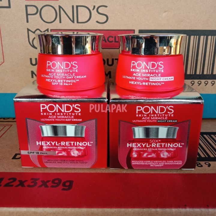 [2IN1] PAKET HEMAT PONDS CREAM 9GR SIANG MALAM
