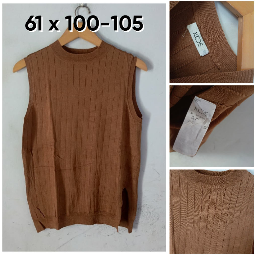 Vest KOE Camel Size M Wanita Knit F044