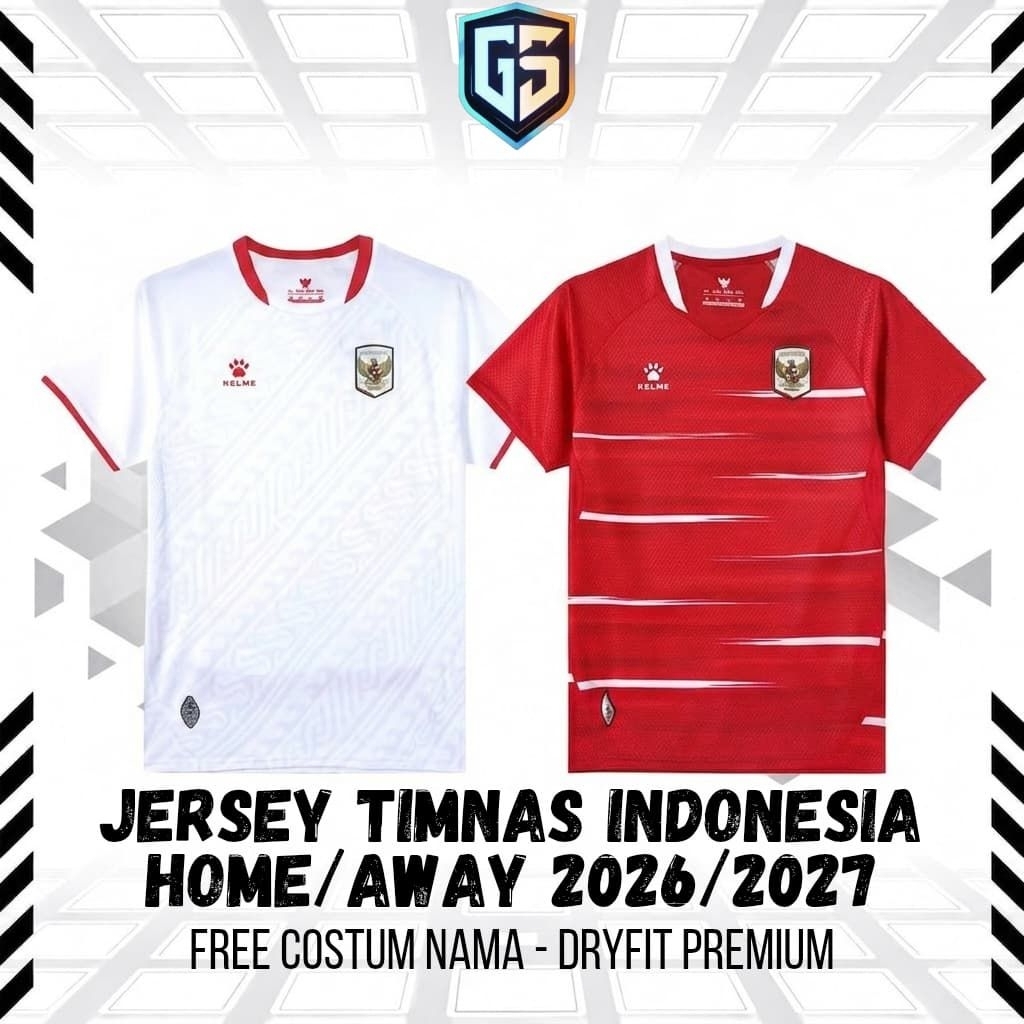 Jersey Timnas Indonesia 2026 Merah putih unisex Big size kaos Baju bola Terbaru