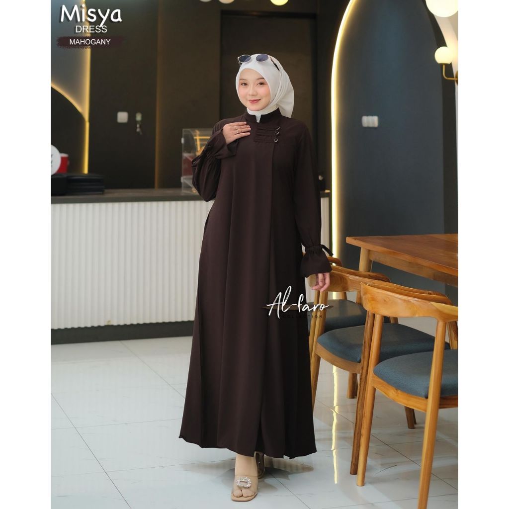 Baru Gamis Misya Dress  cantik alfaro collection  2026 seragam Bahan Nyaman Adem, Elegan Dan Kekinia